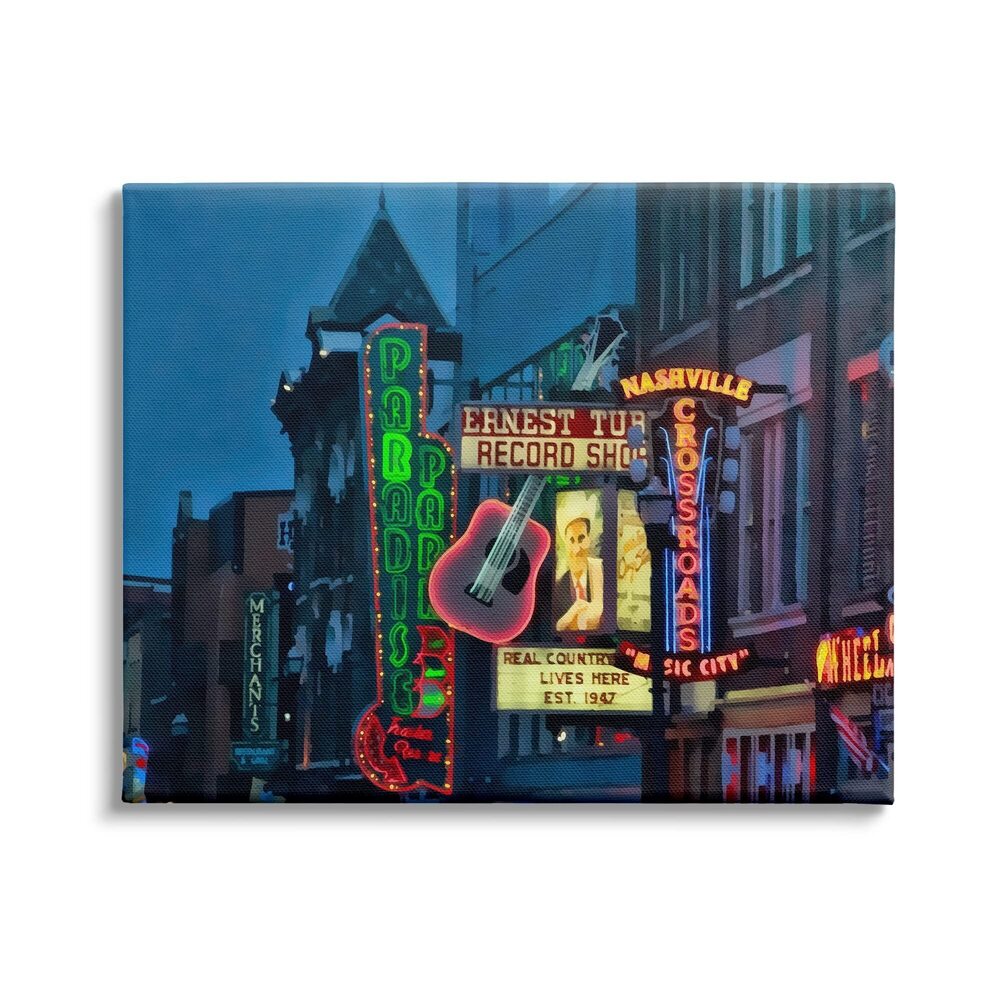 4086 Nashville Music Night Scene Southern Urban Architecture, Design by